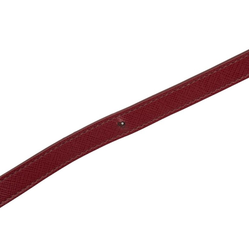 Prada Triangle Logo Plate Handbag/Shoulder Bag, 2-Way, Red Saffiano Leather, ... - Picture 8 of 13